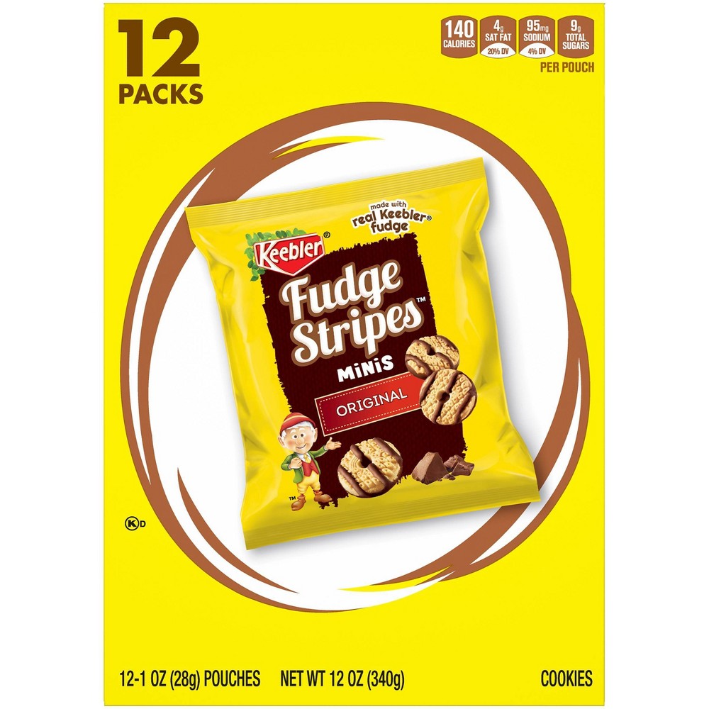 UPC 030100940524 product image for Keebler Fudge Stripes Minis Original Cookies - 12ct | upcitemdb.com