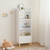 Whisen Kids 4-Tier Bookcase, Children's Book Display, Bookshelf Toy Storage Cabinet Organizer - 3 of 4