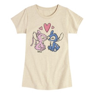 Girls' - Disney - Lilo & Stitch Fitted Short Sleeve Graphic T-Shirt - 1 of 3