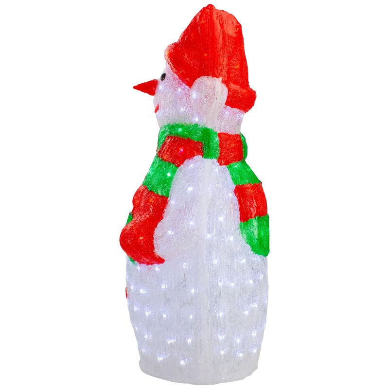 Northlight Lighted Commercial Grade Acrylic Outdoor Snowman Christmas Decoration - 34", 3 of 7