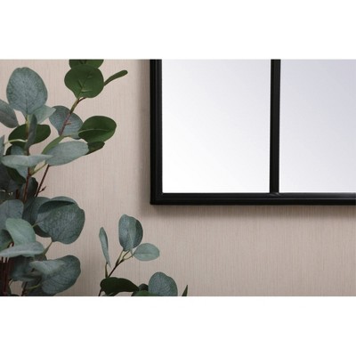 Contemporary Black Wood Rectangular Wall Mirror 31.5" x 47.25"