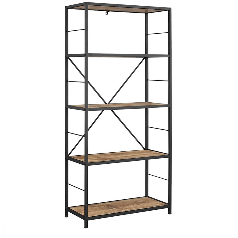 63" 4 Shelf Industrial Transitional Tall Bookshelf - Saracina Home, 5 of 7