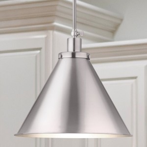 Urban Ambiance Luxury Modern Farmhouse Indoor Pendant,  14''H x 16"W x 16''D,  Brushed Nickel Finish, UHP4677 - 1 of 4