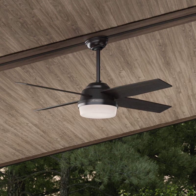 52" Dempsey Damp Rated Ceiling Fan with Remote (Includes LED Light Bulb) - Hunter Fan, 5 of 17