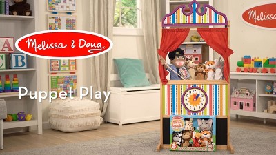 Melissa & Doug Deluxe Puppet Theater - Sturdy Wooden Construction - Puppet  Show Theater For Kids