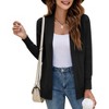 Imily Bela Womens Knit Open Front Long Sleeve Cardigan Sweater with Pockets - 3 of 4