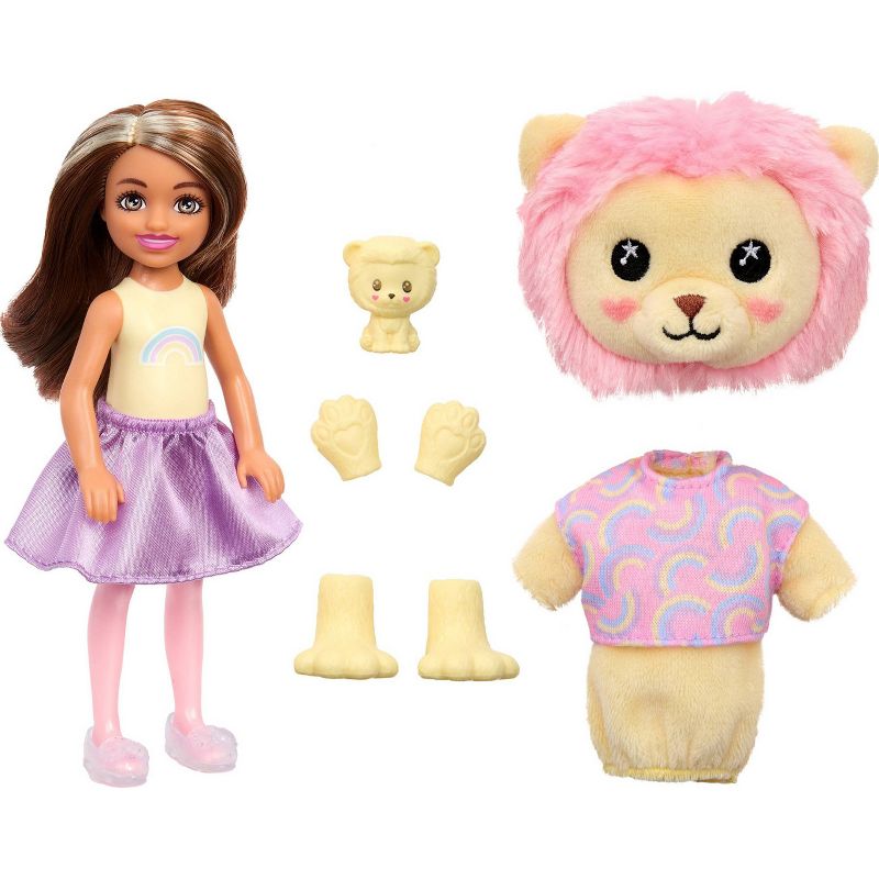 Barbie Chelsea Cutie Reveal Cozy Cute Tees Series Lion Doll, 5 of 7