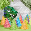 Blue Panda 24-Pack Dinosaur Party Cone Hats for Kids Dino T-Rex Theme Birthday Supplies, Baby Shower Decoration - 3 of 4
