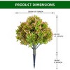 23in Artificial Eucalyptus Trees with Ground Spike for Outdoor-Fake Topiary Ball Trees Artificial Plant Brush for Indoor Outdoor Set of 2 Decor Decor - 3 of 4