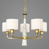 Progress Lighting Palacio 5-Light Chandelier, Vintage Gold, White Silk Shades - 4 of 4