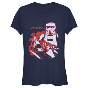 Juniors Womens Star Wars: Visions Stormtroopers in Action T-Shirt - 1 of 4