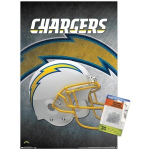 Trends International NFL Los Angeles Chargers - Helmet 19 Unframed Wall Poster Prints - 1 of 4