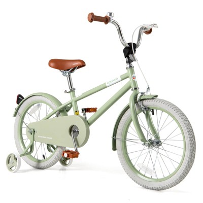 Infans 18" Kids Bike w/Adjustable Saddle Handlebar Removable Training Wheels Handbrake