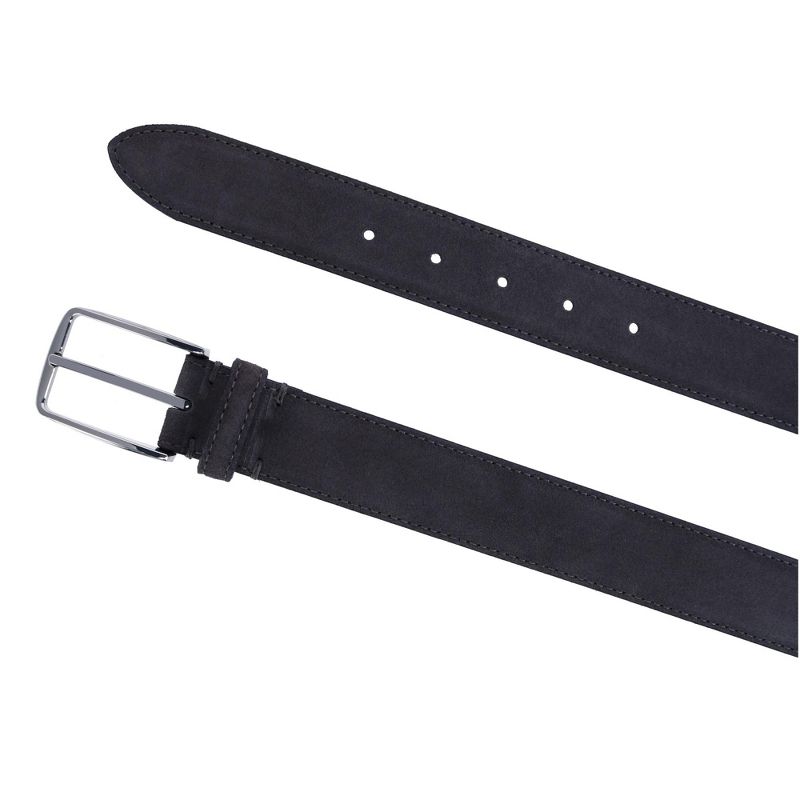 CTM Men's Brushed Suede Italian Leather Belt, 2 of 3