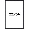 PosterPalooza | Linear Black Picture Frame - UV Acrylic, Foam Board Backing, Hanging Hardware - 2 of 4