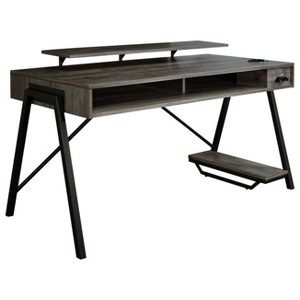 Barolli Gaming Desk Gunmetal - Signature Design by Ashley - 1 of 4