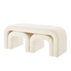 Kumasinova Set of 3 U-Shaped Ottoman, 44"+ 2x16.5" Ottomans, Modern Teddy Ottoman Bench, Versatile Bed Bench & Sofa Footrest, No Assembly Required - 3 of 4