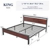 Allewie Platform Bed Frame with Wooden Headboard and Footboard, Heavy Duty 12 Metal Slats Support, No Box Spring Needed, Under Bed Storage, Non-Slip, Noise Free, Easy Assembly - 2 of 4