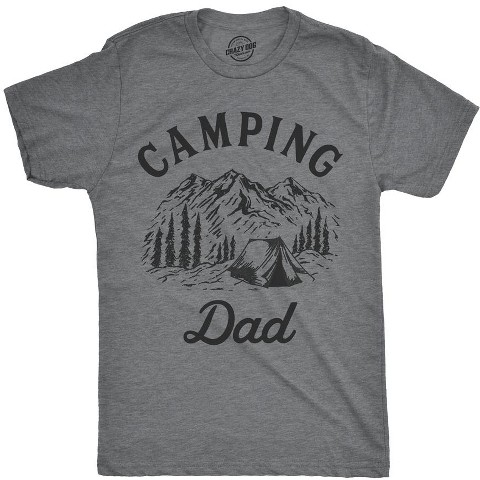Мужские футболки Crazy Dog T-Shirts, Inc. Mens Camping Dad T Shirt Cool Outdoor Vacation Fathers Day Tee - Crazy Dog Men's T Shirt Gift for Dad Dark Grey XXL