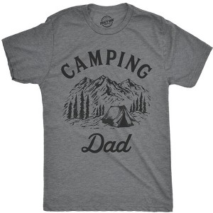 Mens Camping Dad T Shirt Cool Outdoor Vacation Fathers Day Tee - Crazy Dog Men's T Shirt - 1 of 4
