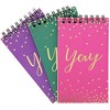 Paper Junkie 12-Pack Gold Foil Yay Confetti Spiral Lined Notebooks Journals (5.3 x 3 in, 50 Sheets, 3 Colors) - 3 of 4