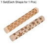 Unique Bargains Wood Clay Grain Texture Carved Fine Baking DIY Rolling Pins 2 Pcs - 3 of 4