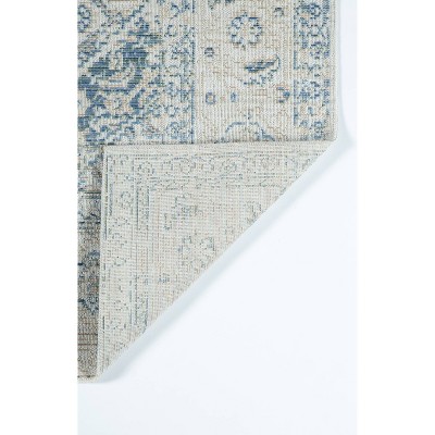Isabella Blue Medallion Synthetic Rectangular Rug 9'3" x 11'10"