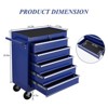 5-Drawers Rolling Tool Box With Wheels, Tool Storage Cabinet With Lock - 3 of 4