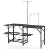 Outsunny Folding Camp Kitchen, Camping Table Cooking Station with Adjustable Lamp Stand - 4 of 4