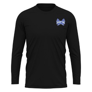 Hampton University Adult Sport Long Sleeve Left Chest Logo, Athletic Heather - 1 of 4