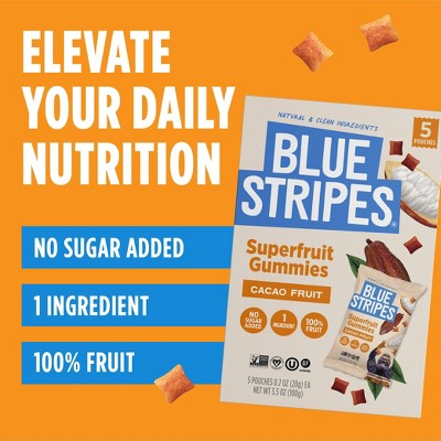 BLUE STRIPES Superfruit Gummies Cacao Fruit - 3.5oz/5pk