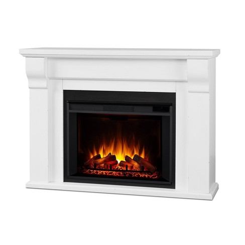 Real Flame Whittier Grand Electric Fireplace Rustic White : Target
