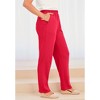Roaman's Women's Plus Size Tall Straight Leg Soft Knit Pant - 4 of 4