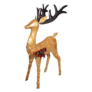 Good Tidings Shiny Gold Buck Lit Outdoor Lawn Christmas Decoration, 48" - 1 of 3