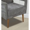 Okak Elegant Chenille Accent Chair Living Room Chair with Soft Cushion Mid-Century Stylish Armchair with Solid Wood Legs for Office Bedroom - 4 of 4