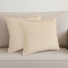 HomeRoots Set of Two 20" Beige Cotton Throw Pillows - 2 of 4