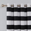 Deconovo Striped Thermal Insulated Grommet Curtains (2 Panels) - 2 of 4