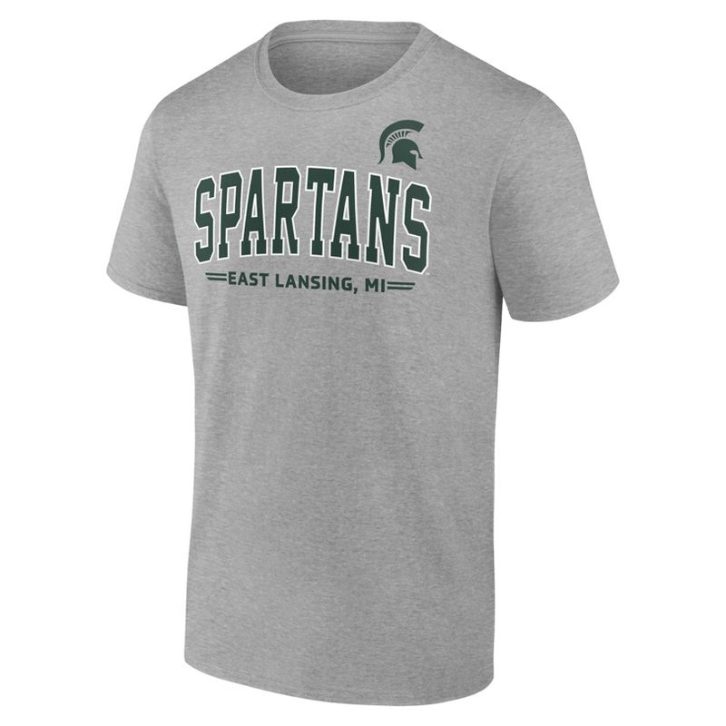 NCAA Michigan State Spartans Men&#39;s Gray Bi-Blend T-Shirt, 2 of 4