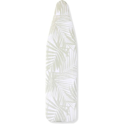 Juvale Cotton Ironing Board Cover and Pad Replacement, White Palm Print 15"x54" Heavy Duty for Standard Iron Board