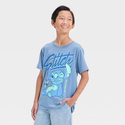 Boys' Stitch Graphic Short Sleeve T-Shirt - Blue