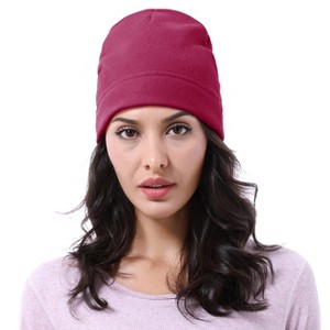 Soft Fleece Watch Cap Winter Warm Cozy Skull Hat, Black - Solaris - 1 of 4