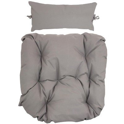 Sunnydaze Outdoor Replacement Danielle Hanging Egg Chair Cushion and Headrest Pillow Set - 2pc