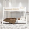 SeaCamel Heavy Duty Twin Over Full Metal Bunk Bed - Removable Stairs, 12" Under-Bed Storage, White for Teens & Adults - 2 of 4