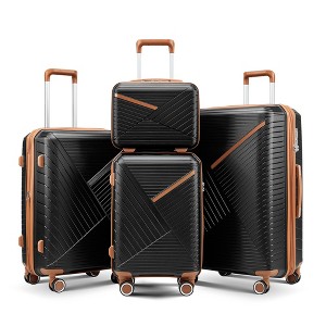 Kumasinova Premium PP Hardshell Suitcase Sets,4 Pcs Expandable Lightweight Spinner Luggage with TSA Lock,Airline-Approved,14/20/24/28" - 1 of 4