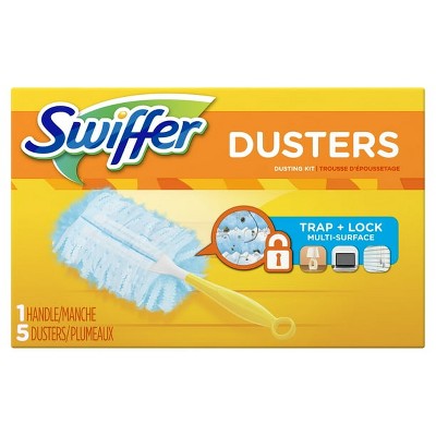 Swiffer Dusters Cleaning Kit, Feather Duster Alternative, Gain, Includes 1 Handle + 5 Refills