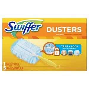Swiffer Dusters Cleaning Kit, Feather Duster Alternative, Gain, Includes 1 Handle + 5 Refills - 1 of 4
