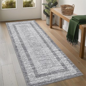 Modern Machine Washable Area Rug Ultra Thin Stain Resistant Non Shedding Non Slip Pet Friendly Floor Rug for Living Room Bedroom - 1 of 4