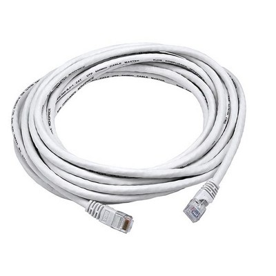 Monoprice Cat5e Ethernet Patch Cable - 20 Feet - White | Network Internet Cord - RJ45, Stranded, 350Mhz, UTP, Pure Bare Copper Wire, 24AWG