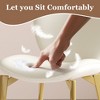 ORRD Set of 2 Dining Chairs, Modern PU Leather Side Chairs with Gold-Plated Legs for Kitchen & Dining Room, Elegant Accent - 4 of 4