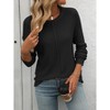 Womens Sweater Crew Neck Chunky Knit Sweater Long Sleeve Oversized Casual Pullover Tops - 4 of 4